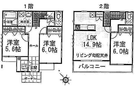 Floor plan. 43,800,000 yen, 3LDK, Land area 120.02 sq m , Building area 91.5 sq m floor plan