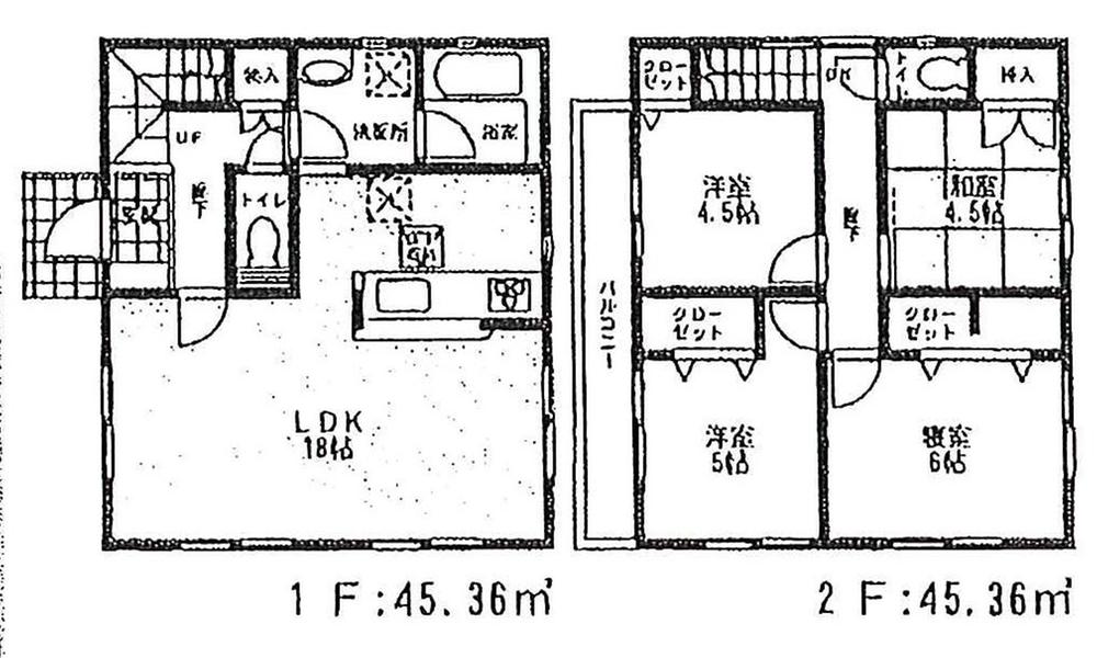 Floor plan. ((2) Building), Price 42,500,000 yen, 4LDK, Land area 126.06 sq m , Building area 90.72 sq m