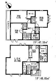 Floor plan. (9 Building), Price 41,800,000 yen, 3LDK+S, Land area 120.6 sq m , Building area 96.24 sq m