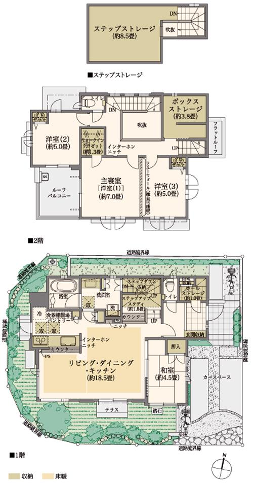 Floor plan. Tsujido Seaside Park: bicycle about 9 minutes (2140m)