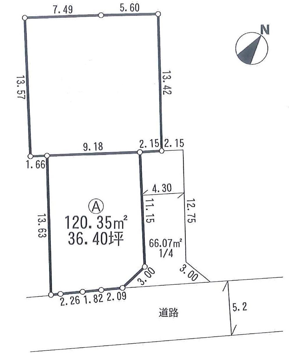 Compartment figure. Land price 12,740,000 yen, Land area 120.35 sq m