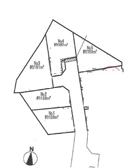 Compartment figure. Land price 14.8 million yen, Land area 191 sq m compartment view