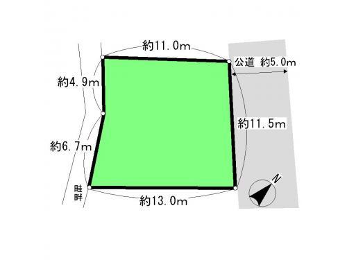 Compartment figure. Land price 16.8 million yen, Land area 132.25 sq m