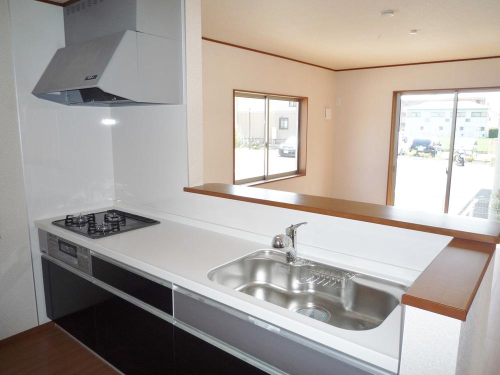 Kitchen. Example of construction Water purifier integrated faucet