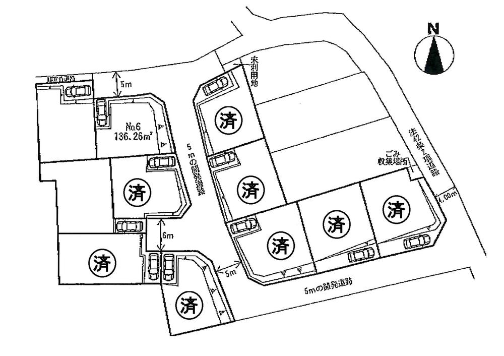 Compartment figure. Land price 15.6 million yen, Land area 136.26 sq m