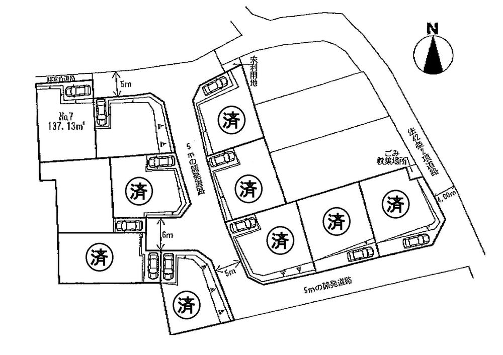 Compartment figure. Land price 15.8 million yen, Land area 137.13 sq m