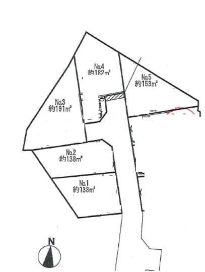 Compartment figure. Land price 14.8 million yen, Land area 138 sq m compartment view