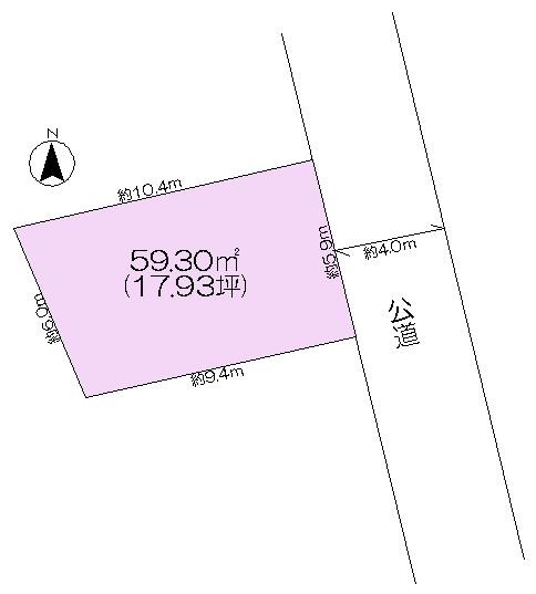 Compartment figure. Land price 5.38 million yen, Land area 59.3 sq m