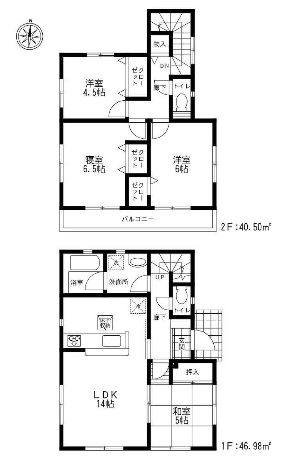 Floor plan. (4 Building), Price 19,800,000 yen, 4LDK, Land area 103.72 sq m , Building area 87.48 sq m