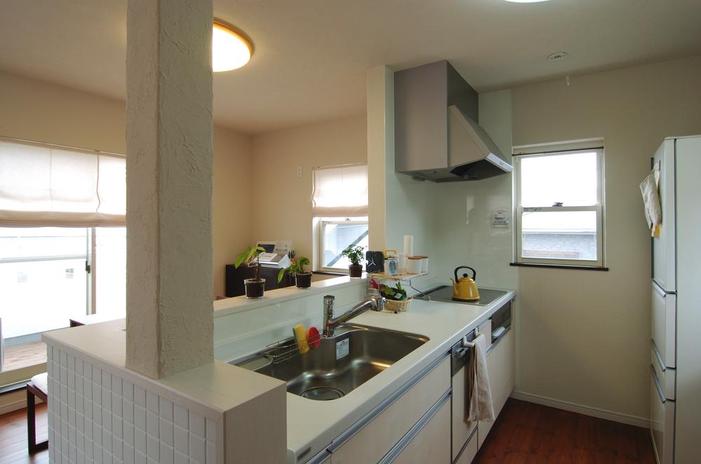 Building plan example (introspection photo). Bright kitchen