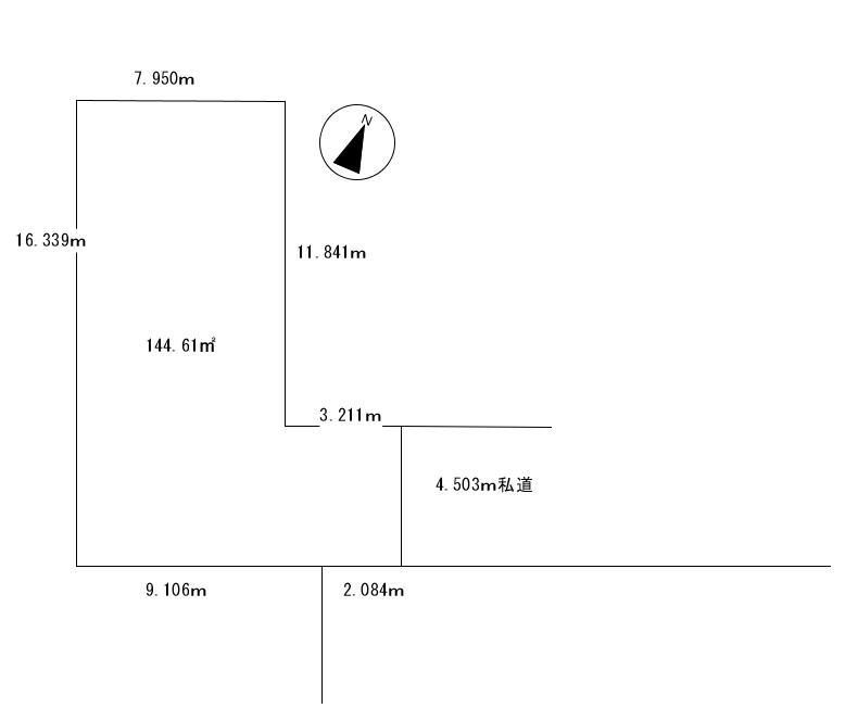 Compartment figure. Land price 21.3 million yen, Land area 144.61 sq m