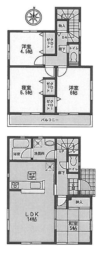 Floor plan. (4 Building), Price 19,800,000 yen, 4LDK, Land area 103.72 sq m , Building area 87.48 sq m