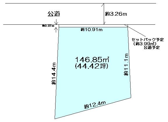 Compartment figure. Land price 13,350,000 yen, Land area 146.85 sq m