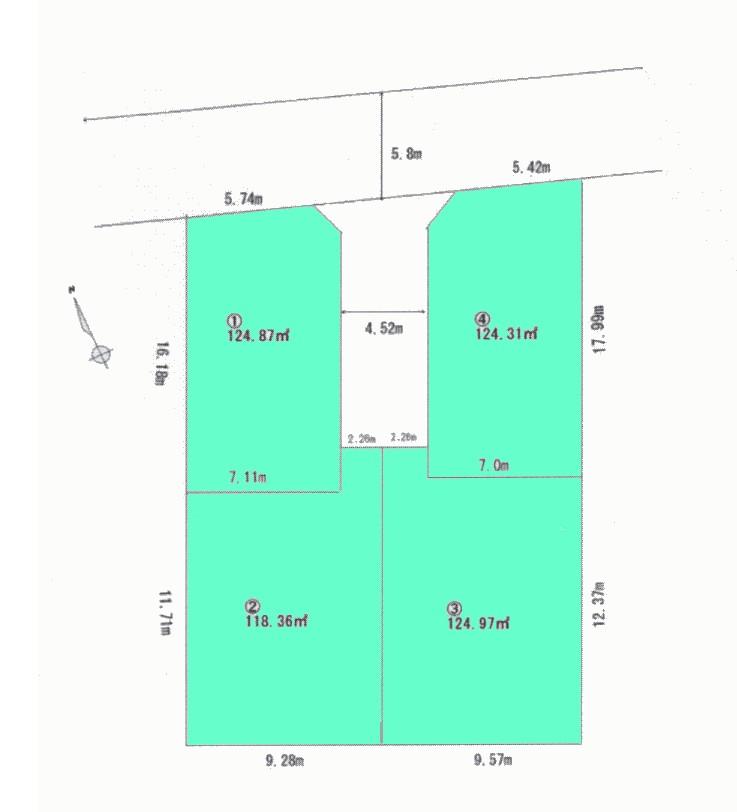 Compartment figure. Land price 24,800,000 yen, Land area 124.99 sq m
