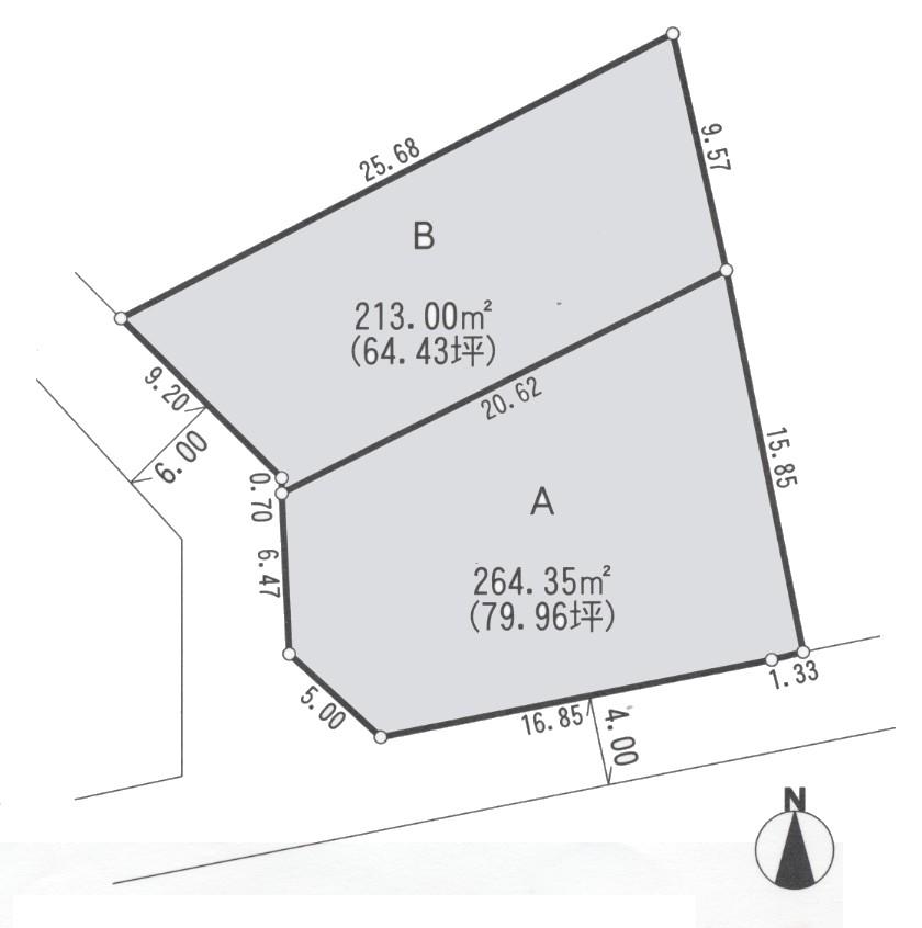 Compartment figure. Land price 18 million yen, Land area 213 sq m