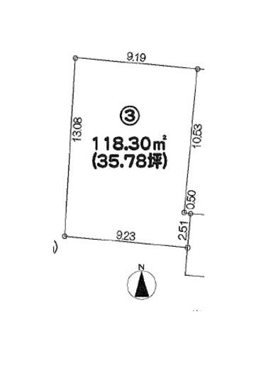 Compartment figure. Land price 22.6 million yen, Land area 118.3 sq m compartment view