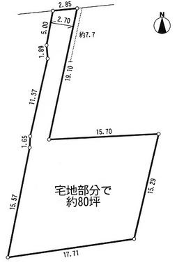 Compartment figure. Land price 38,800,000 yen, Land area 310.72 sq m