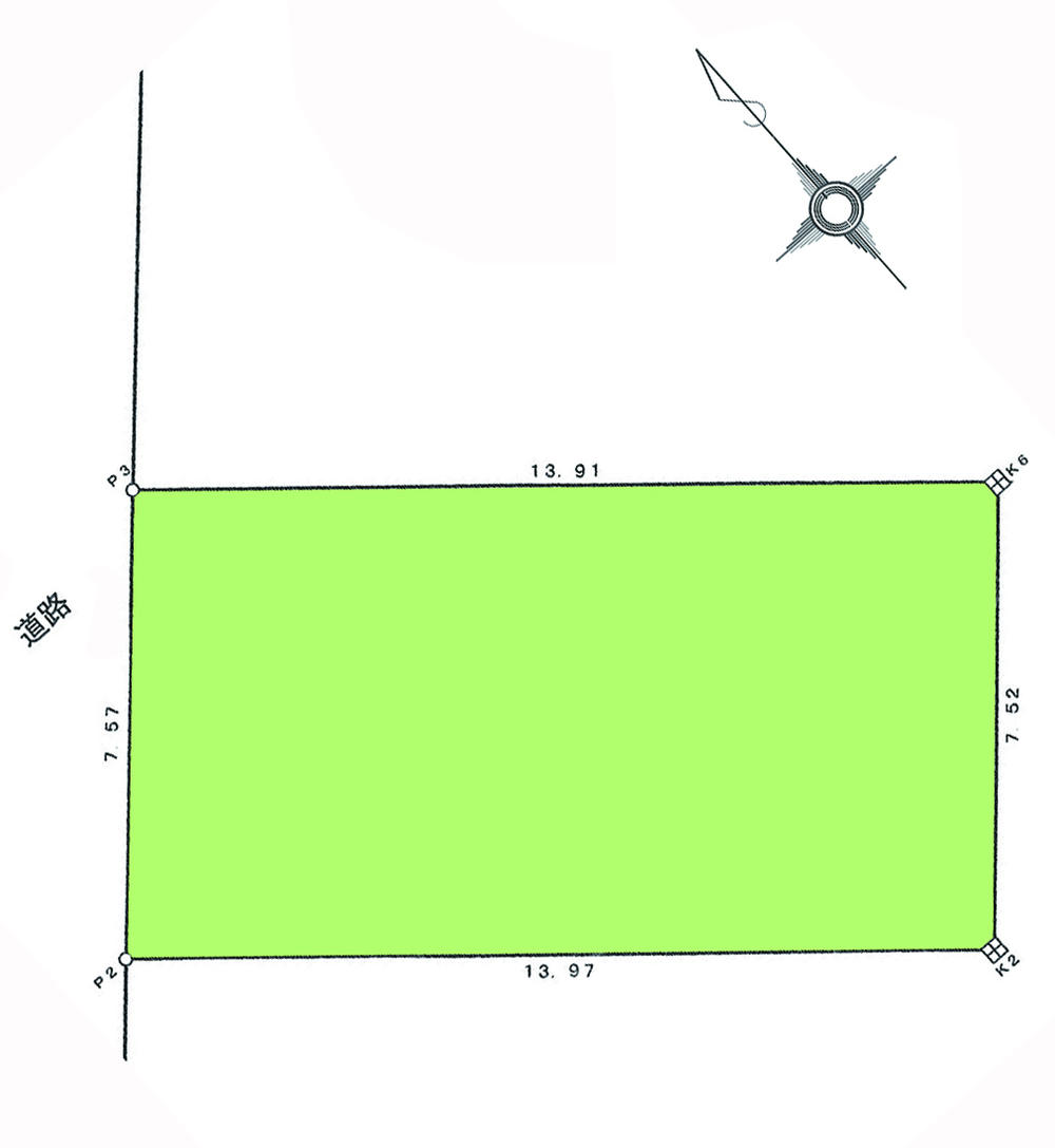Compartment figure. Land price 25,800,000 yen, Land area 105.12 sq m shaping land