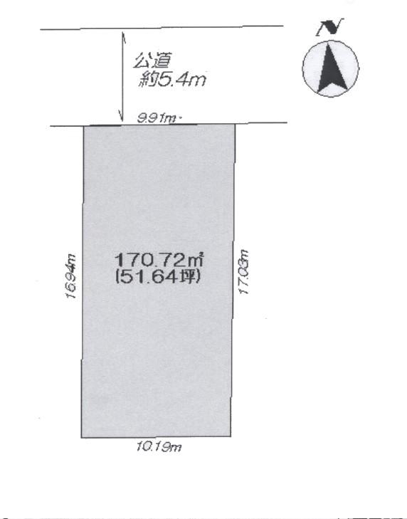 Compartment figure. Land price 25,800,000 yen, Land area 170.72 sq m