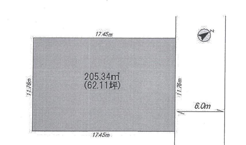 Compartment figure. Land price 15.5 million yen, Land area 205.34 sq m