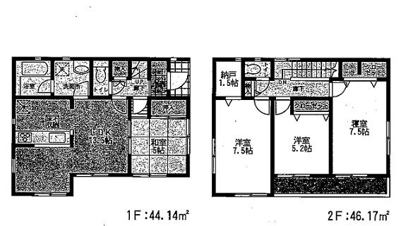 Floor plan. (4 Building), Price 23.8 million yen, 4LDK, Land area 127.08 sq m , Building area 90.31 sq m