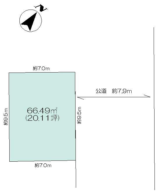 Compartment figure. Land price 18,800,000 yen, Land area 66.49 sq m
