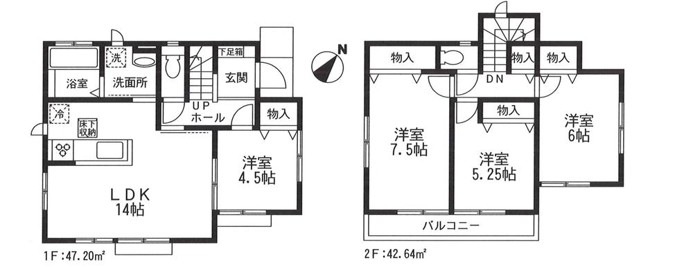 Floor plan. 26,800,000 yen, 4LDK, Land area 111.51 sq m , Building area 89.84 sq m