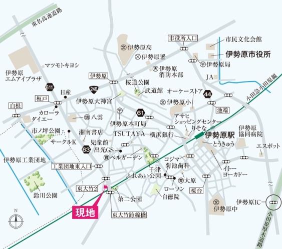 Local guide map. Subdivision around map