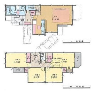 Floor plan. (Ishida 3 Building), Price 29,750,000 yen, 4LDK, Land area 117.17 sq m , Building area 99.62 sq m