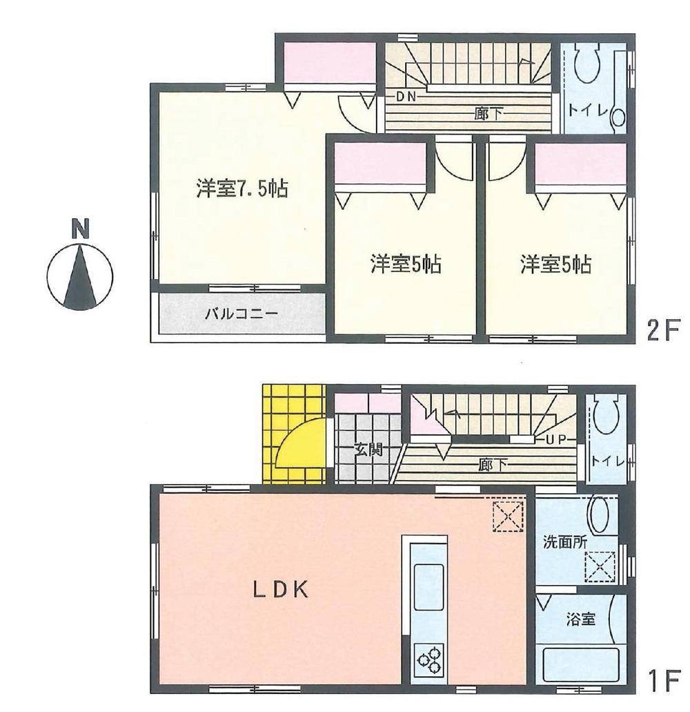 Floor plan. 32,800,000 yen, 3LDK, Land area 103.18 sq m , Building area 83.63 sq m