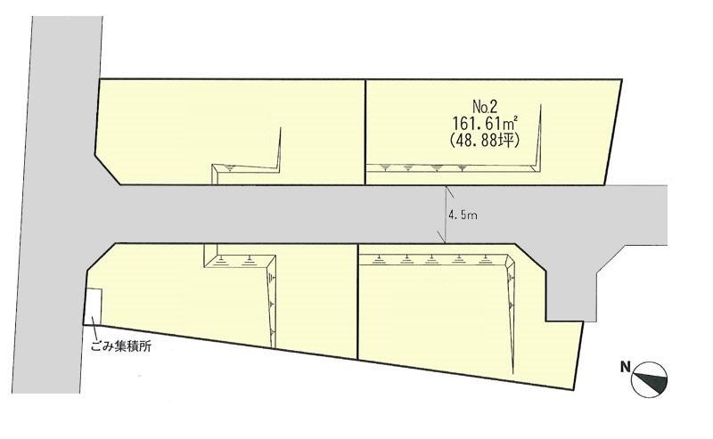 Compartment figure. Land price 13.8 million yen, Land area 161.61 sq m