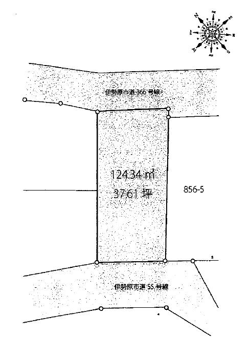Compartment figure. Land price 19.2 million yen, Land area 124.34 sq m compartment view