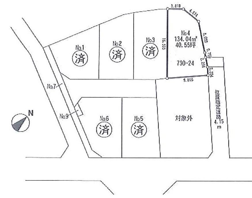 Compartment figure. Land price 23.8 million yen, Land area 134.04 sq m