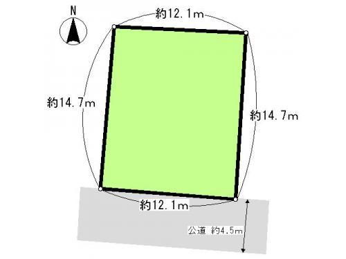 Compartment figure. Land price 23.5 million yen, Land area 179.44 sq m