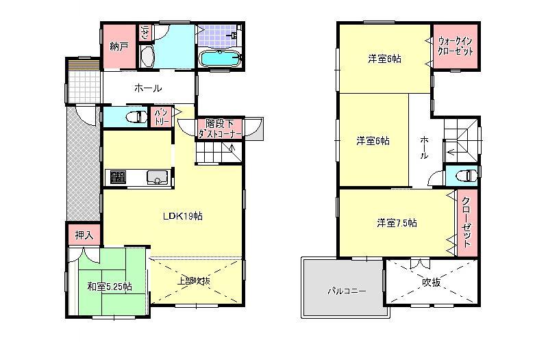 Floor plan. (1 Building), Price 49,800,000 yen, 3LDK+S, Land area 201.19 sq m , Building area 111.01 sq m