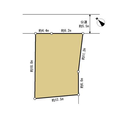 Compartment figure. Per northeast side road, When the building plan can plan your garden on the south side.