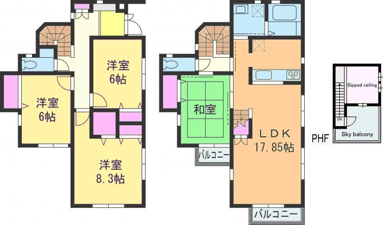 Floor plan. 44,800,000 yen, 4LDK, Land area 170 sq m , Building area 110.95 sq m