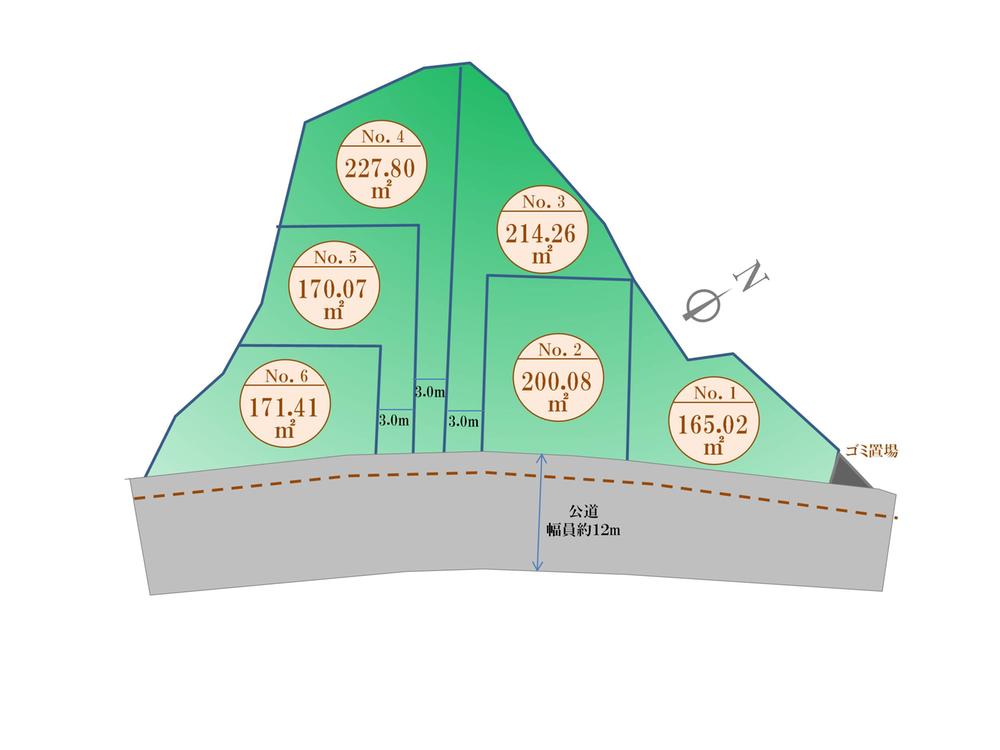Compartment figure. Land price 35,800,000 yen, Land area 200.08 sq m No.3 compartment