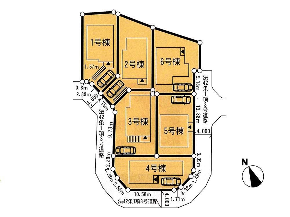 The entire compartment Figure. It is green a lot, surrounded by natural environment. Day per hill ・ View ・ Ventilation is good.