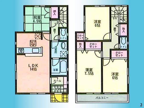 Floor plan. 32,800,000 yen, 4LDK, Land area 139.06 sq m , Building area 92.34 sq m