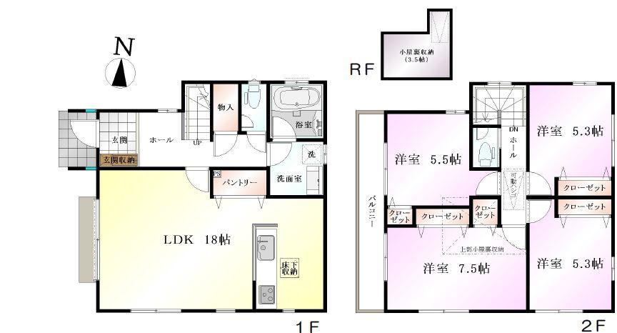 Floor plan. (11 Building), Price 45,800,000 yen, 4LDK, Land area 110 sq m , Building area 101.02 sq m