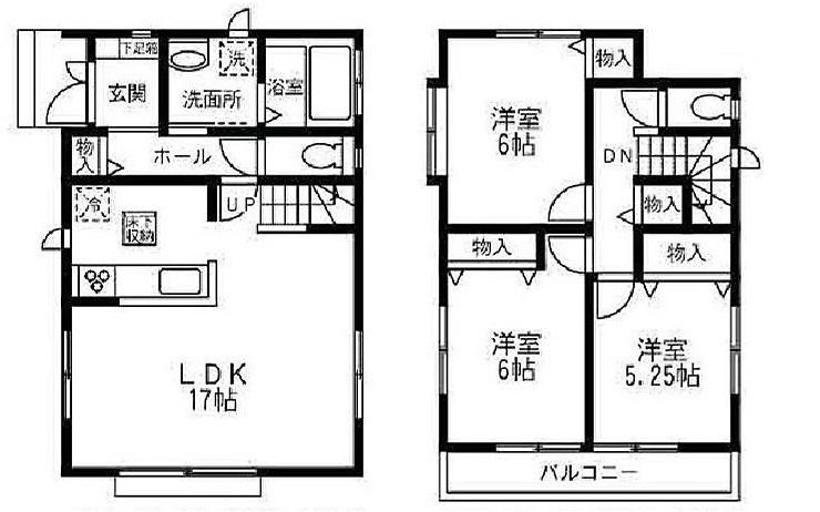 Floor plan. (Building 2), Price 31,800,000 yen, 3LDK, Land area 102.13 sq m , Building area 84.45 sq m
