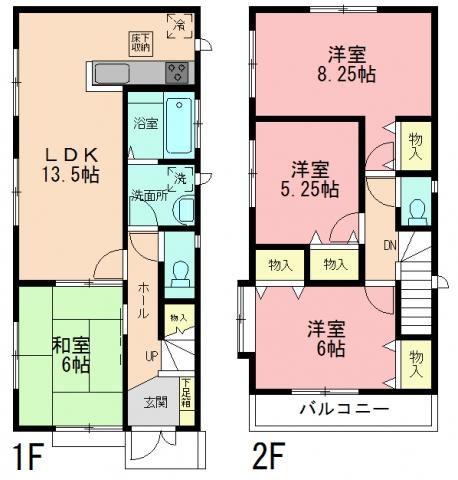 Floor plan. 36,800,000 yen, 4LDK, Land area 120.34 sq m , Building area 91.08 sq m