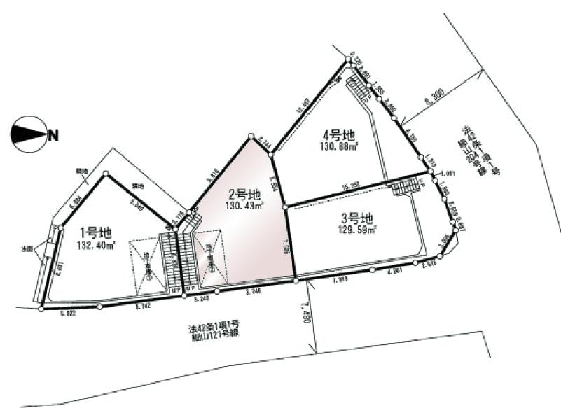 Compartment figure. Land price 26,800,000 yen, Land area 130.43 sq m