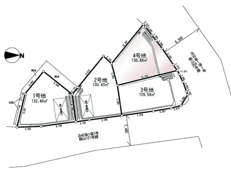 Compartment figure. Land price 26,800,000 yen, Land area 130.43 sq m