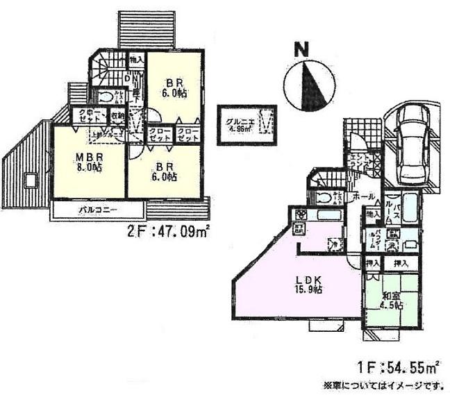 Floor plan. (4 Building), Price 32,800,000 yen, 4LDK, Land area 116.52 sq m , Building area 101.64 sq m