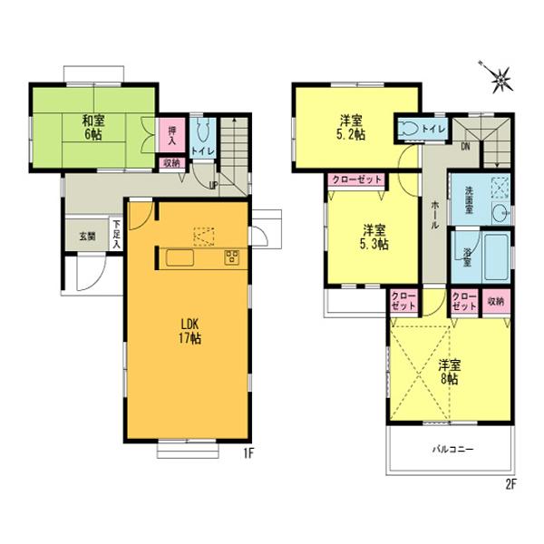 Floor plan. ShinYuri months 1100m to hill stations