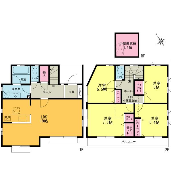 Floor plan. 14 mins of express station "Shinyurigaoka". Modern commercial facilities are lined.