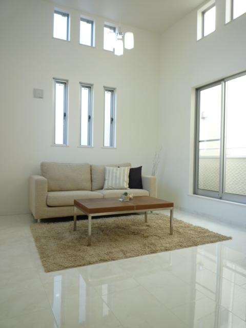 Living. 4 Building Living takes a high ceiling, It produces a sense of openness and brightness