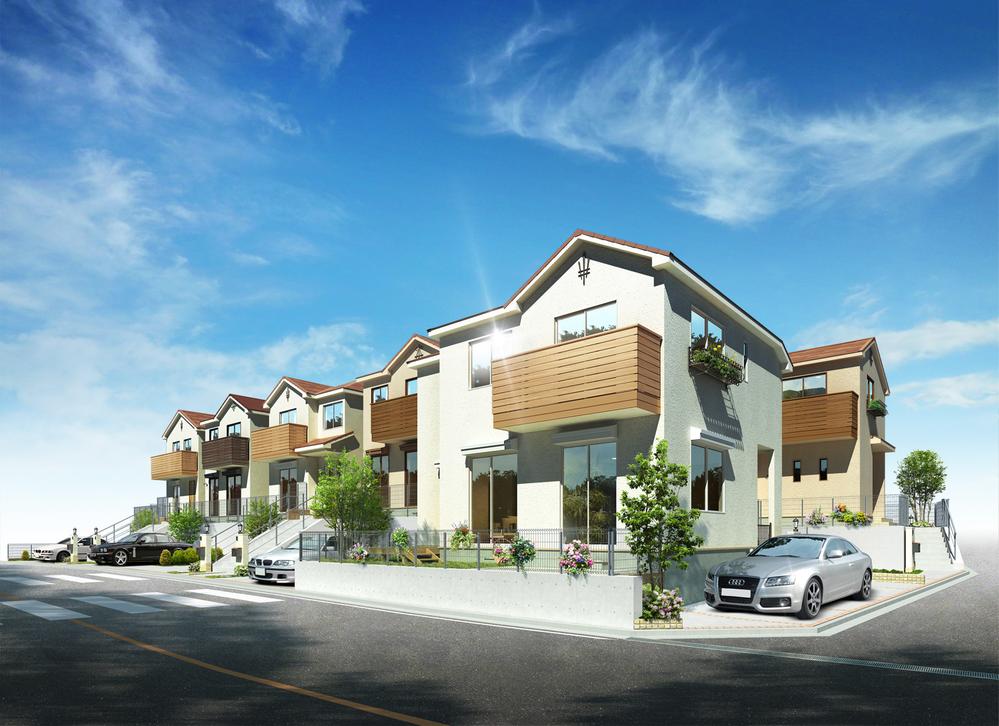 Rendering (appearance). Cityscape Rendering CG (There is a case where a part differ from actual. External equipment ・ Piping, we have omitted. Utility pole around ・ Label ・ Overhead wires, etc. are not represented. It is not intended to represent the status of a specific season for planting)